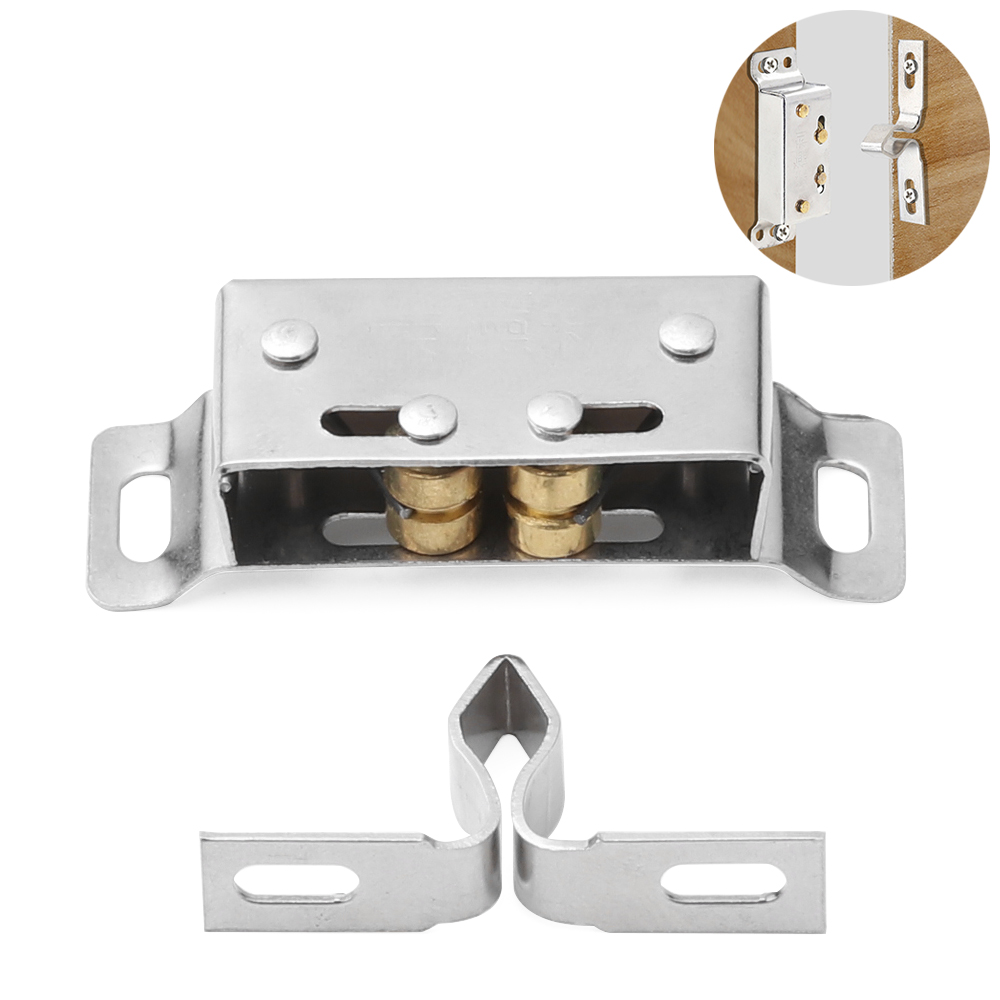Furniture Joinery Hardware - 2pcs Stainless Steel Catch Stopper Cabinet