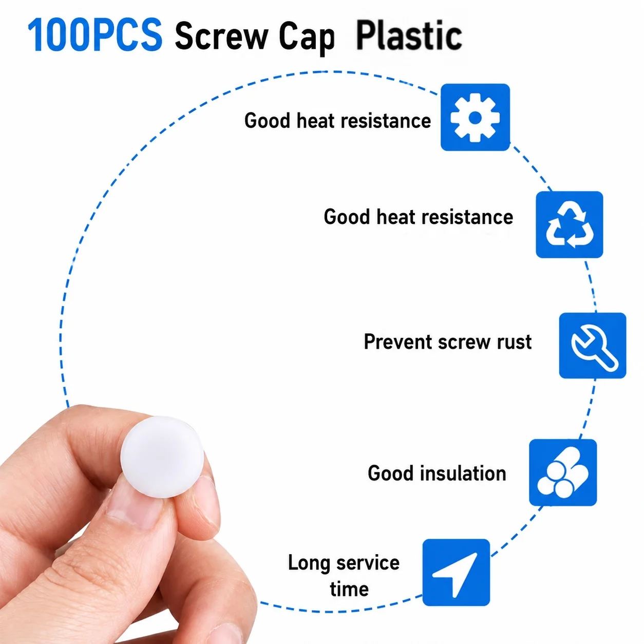 100Pcs Self-tapping Screws Dec - огляд і ціна Furniture Hardware Covers