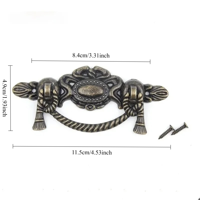 3Sets Retro Style Alloy Drawer - огляд і ціна Furniture Hardware Antique