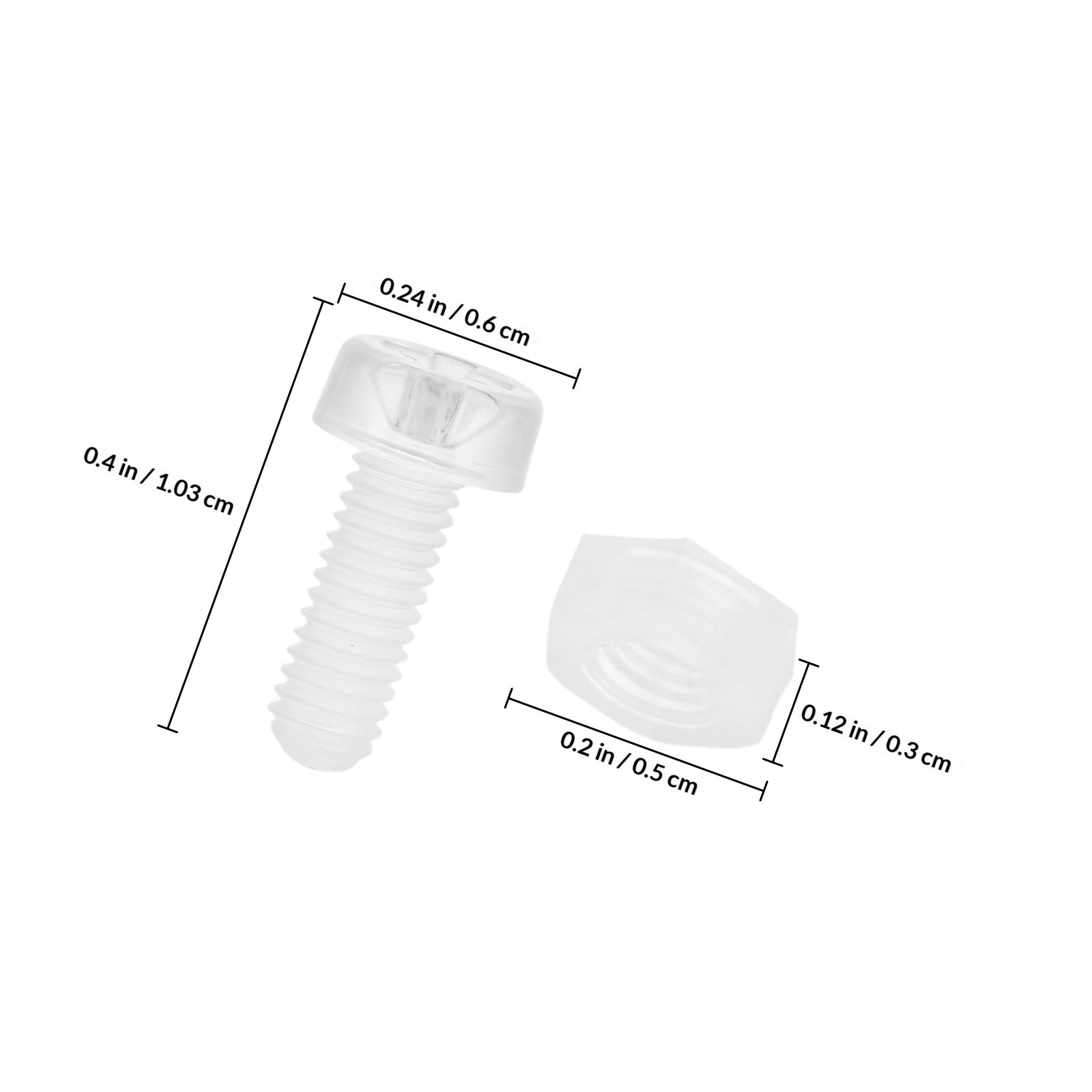 100Pcs Acrylic Screws and Nuts - огляд і ціна Furniture Hardware Display