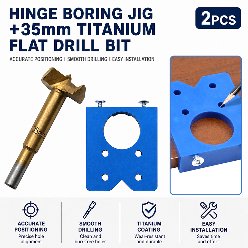 Hinge Boring Jig 35mm Titanium - огляд і ціна Furniture Hardware Hinges