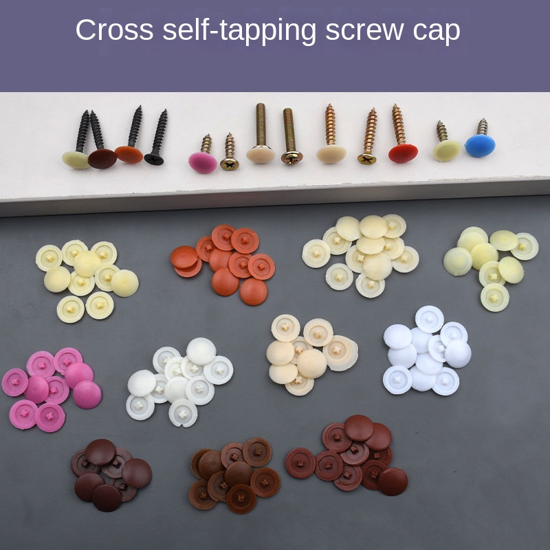 100 Pcs Screw Covers Plastic S - огляд і ціна Furniture Hardware Covers
