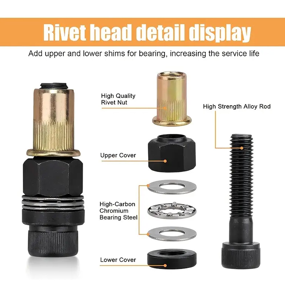 Carbon steel rivet nut set Slo - огляд і ціна Furniture Hardware Screws