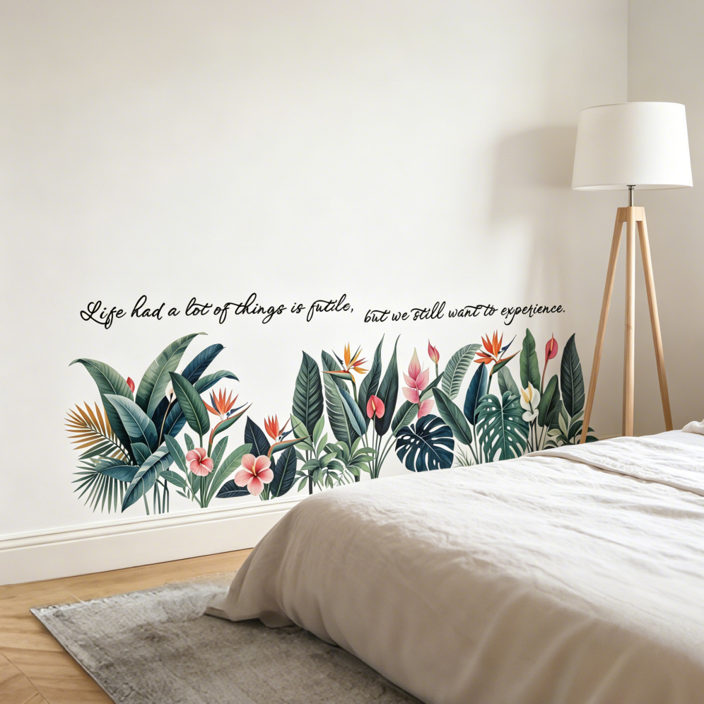 Tropical Leaves Wall Stickers, - огляд і ціна Furniture Paradise & Hardware Ghaziabad Photos