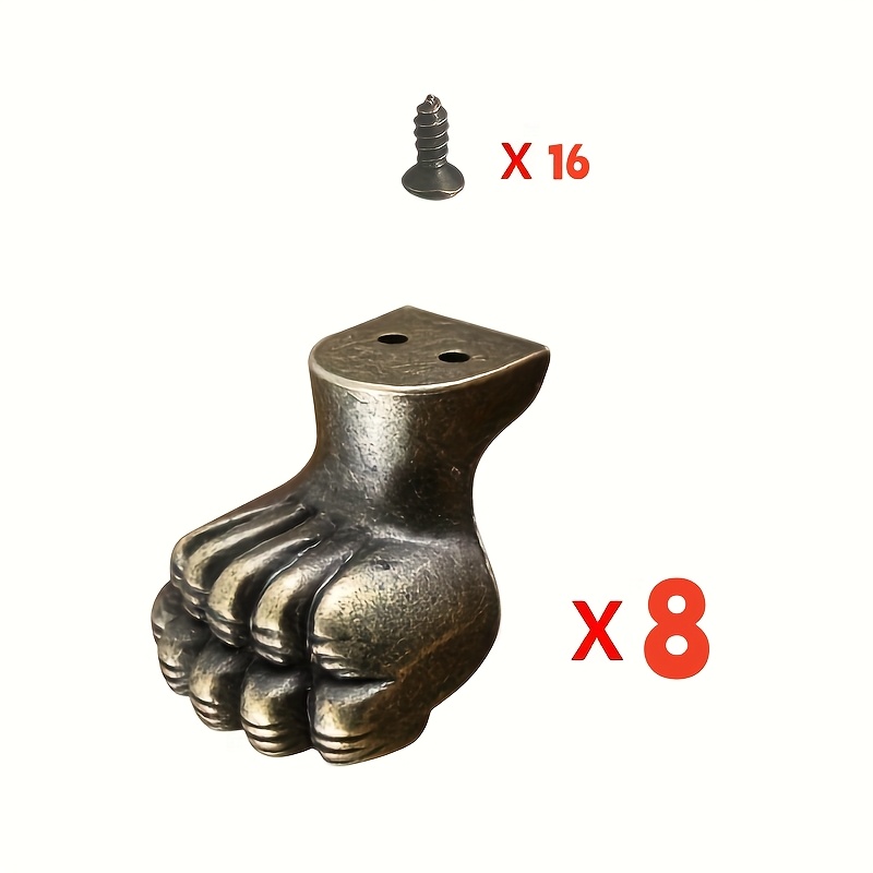 8pcs Antique Foot Brass Jewelr - огляд і ціна Furniture Hardware Antique