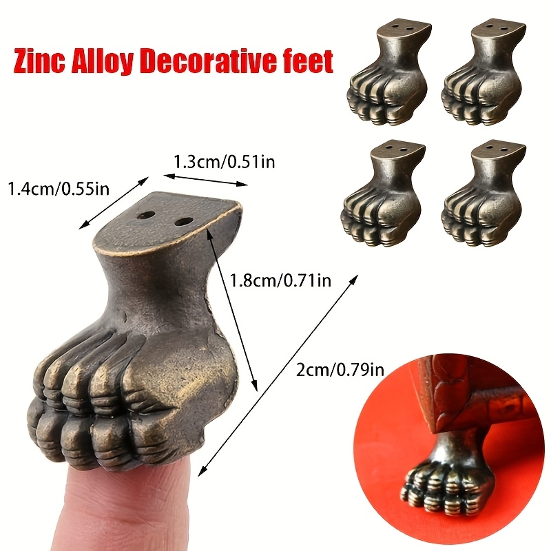 8pcs Antique Foot Brass Jewelr - огляд і ціна Furniture Hardware Antique