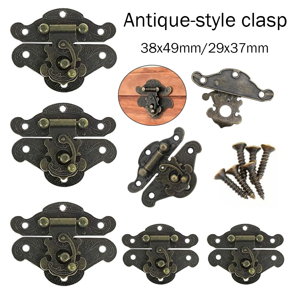 5-20pcs Vintage Metal Hasp Lat - огляд і ціна Furniture Hardware Screws