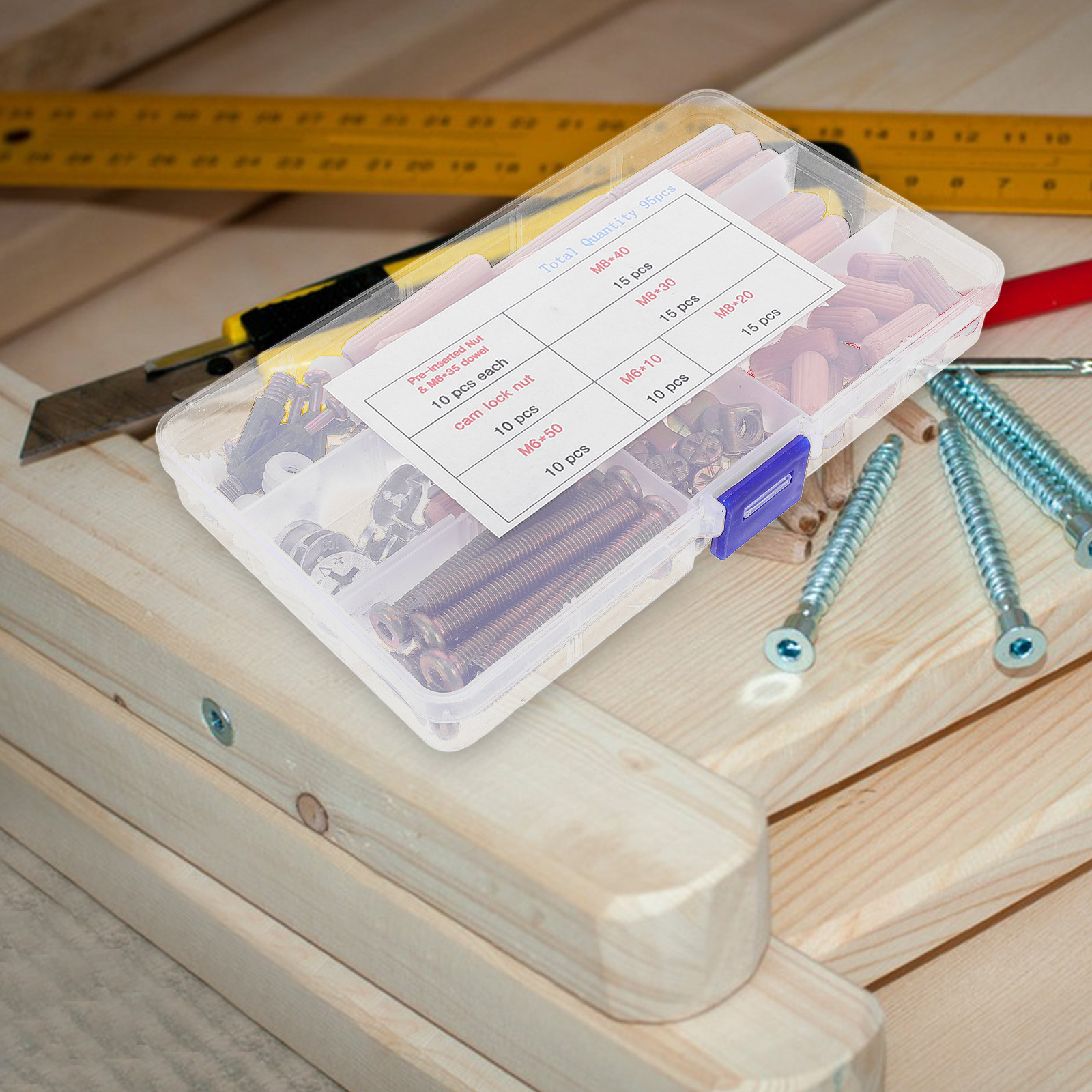 95Pcs Bunk Bed Hardware Connec - огляд і ціна Furniture Hardware Screws